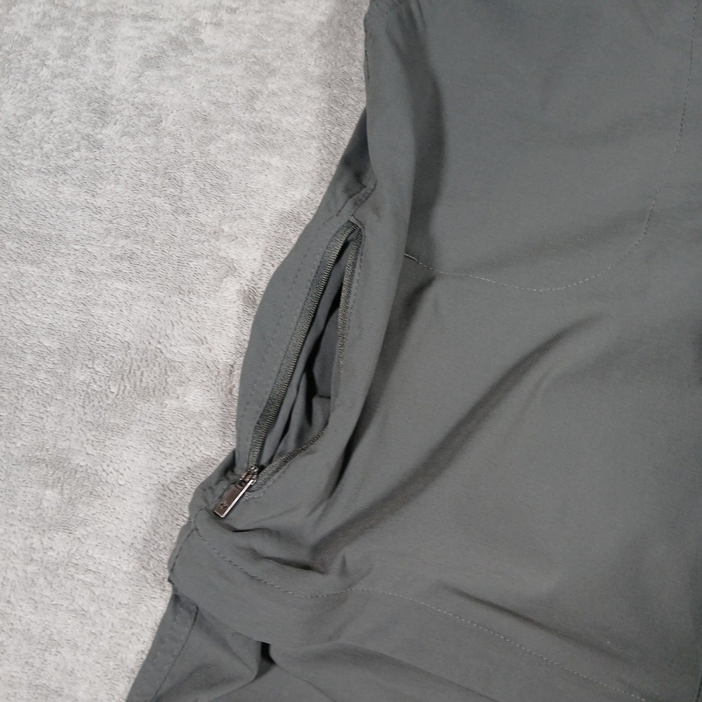 Columbia Convertible Pants Women's 14 Gray Omni-Shield Hiking Zip Off Shorts - Picture 10 of 10